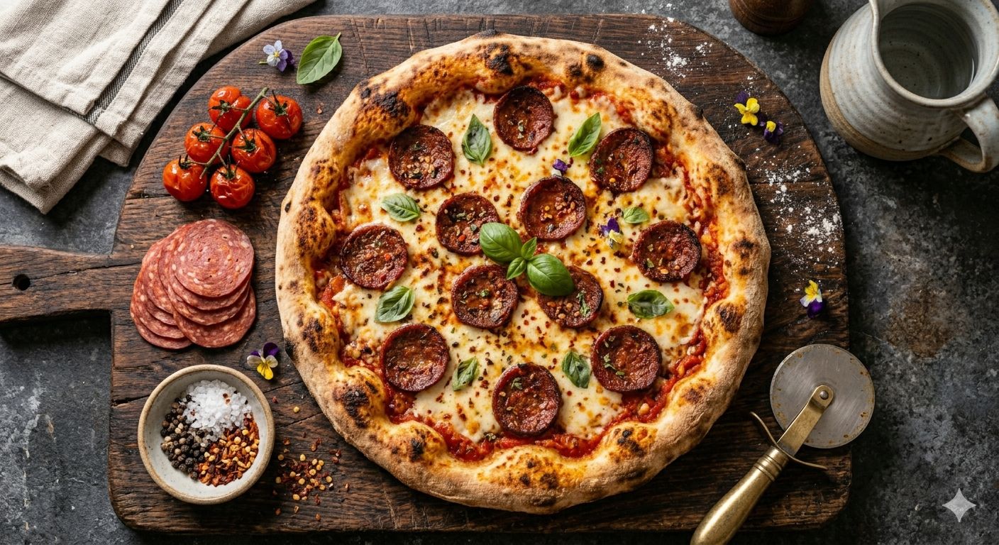 Pizza usage with pepperoni